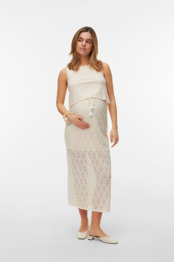 Mamalicious Top encaje maternity gris