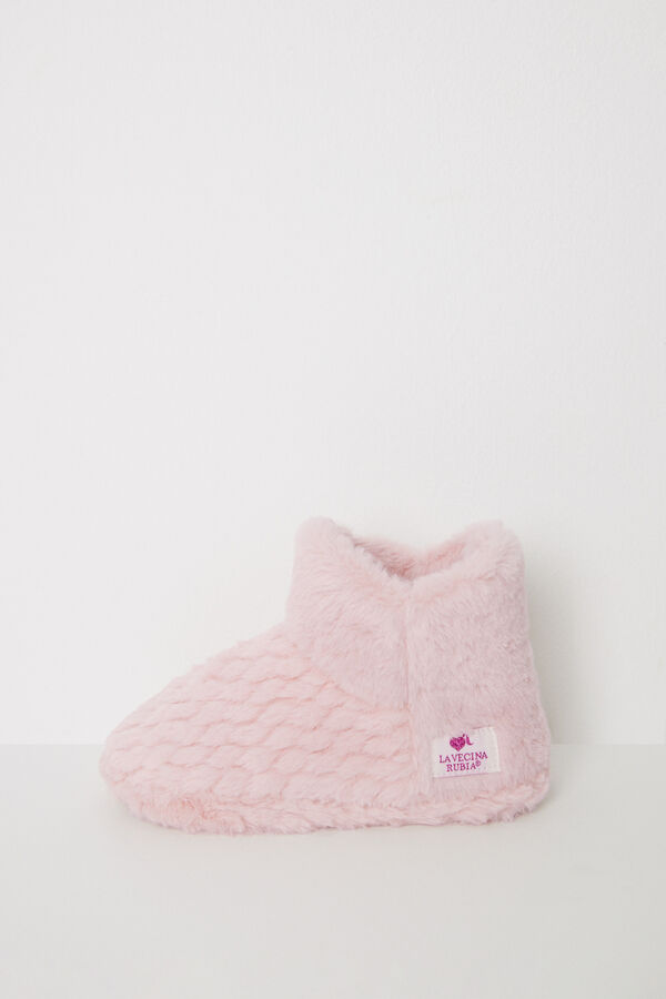 Women'secret Zapatillas casa bota La Vecina Rubia rosa