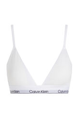 Calvin Klein Sutiã triangular com logo CK branco