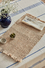 Calma House Mantel individual de yute trenzado Arena nude