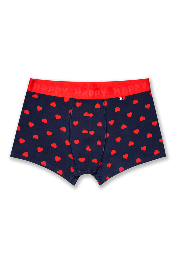 Happy Socks Pacote de cuecas boxer curtas Hearts azul