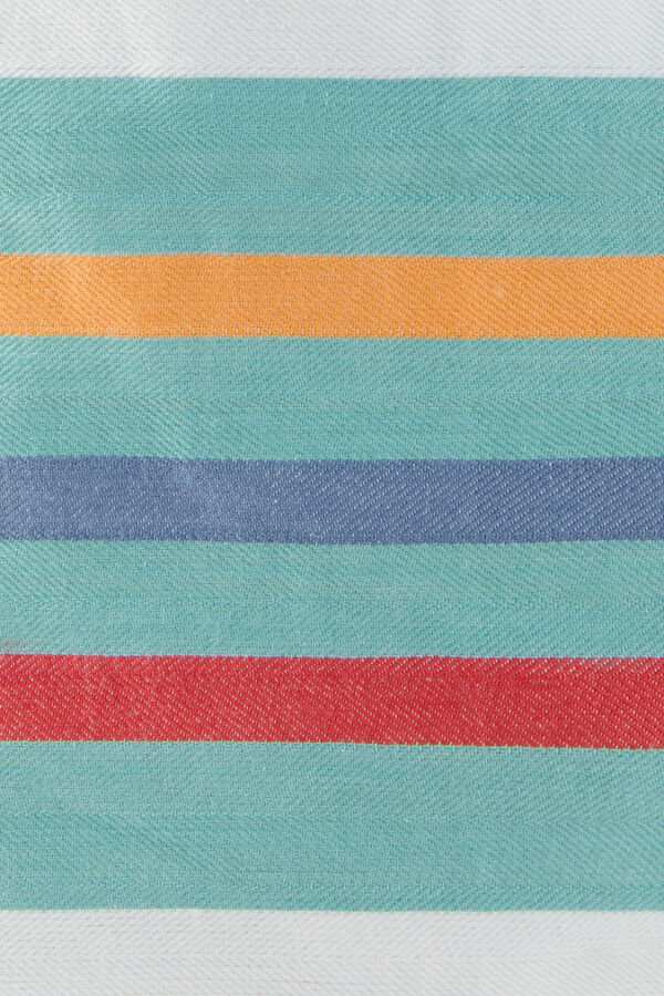 Textura Mochila tejida rayas azul