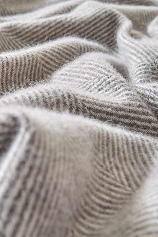Textura Manta tejido espiga gris