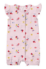 Name it Macac&atilde;o beb&eacute; menina sem mangas rosa