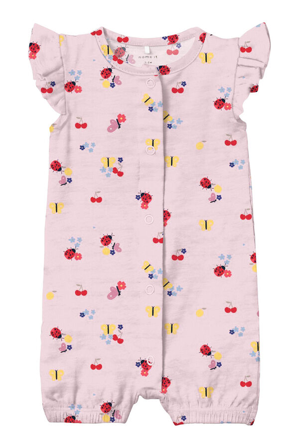 Name it Macac&atilde;o beb&eacute; menina sem mangas rosa
