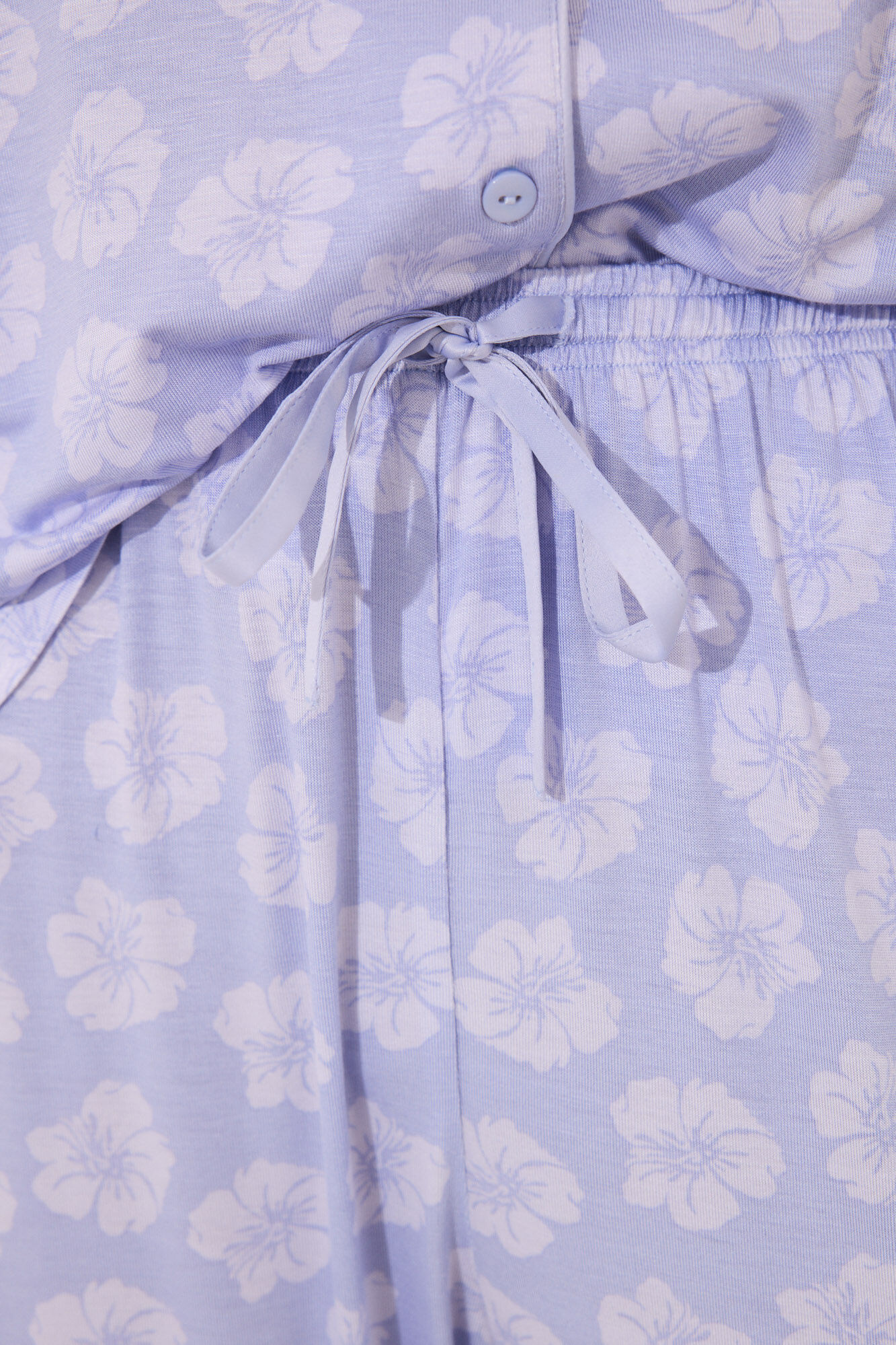 Women'secret Pijama camisero azul Capri viscosa