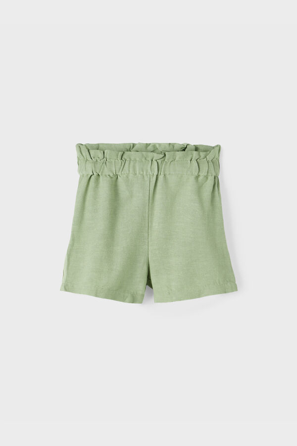 Womensecret Bermuda de niña con cintura ajustable verde