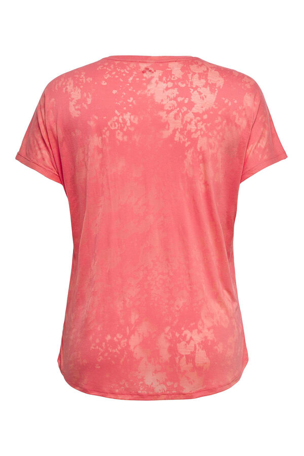Womensecret Camiseta entrenamiento manga corta rosa