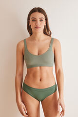 Women'secret Braga cl&aacute;sica algod&oacute;n verde verde