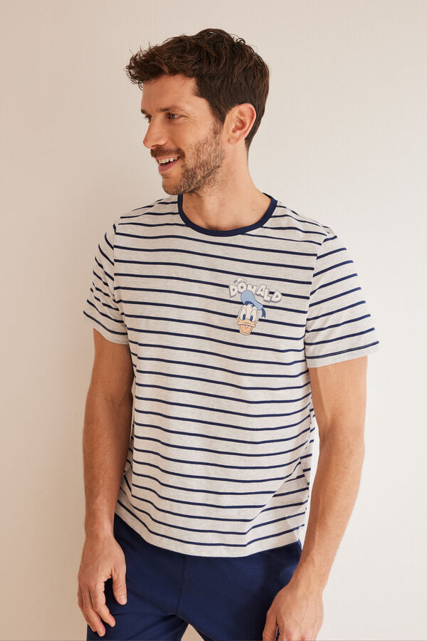 Women'secret Pijama corto hombre 100% algod&oacute;n Pato Donald azul