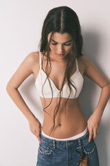 HI&BYE Soutien triangular com enchimento branco branco
