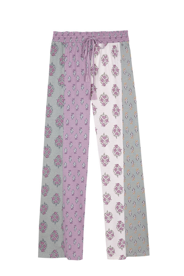 Women'secret Pantal&oacute;n pijama largo 100% algod&oacute;n patchwork estampado