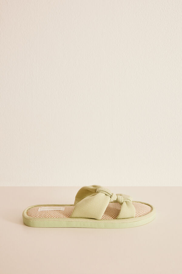 Women'secret Zapatilla casa nudo verde verde