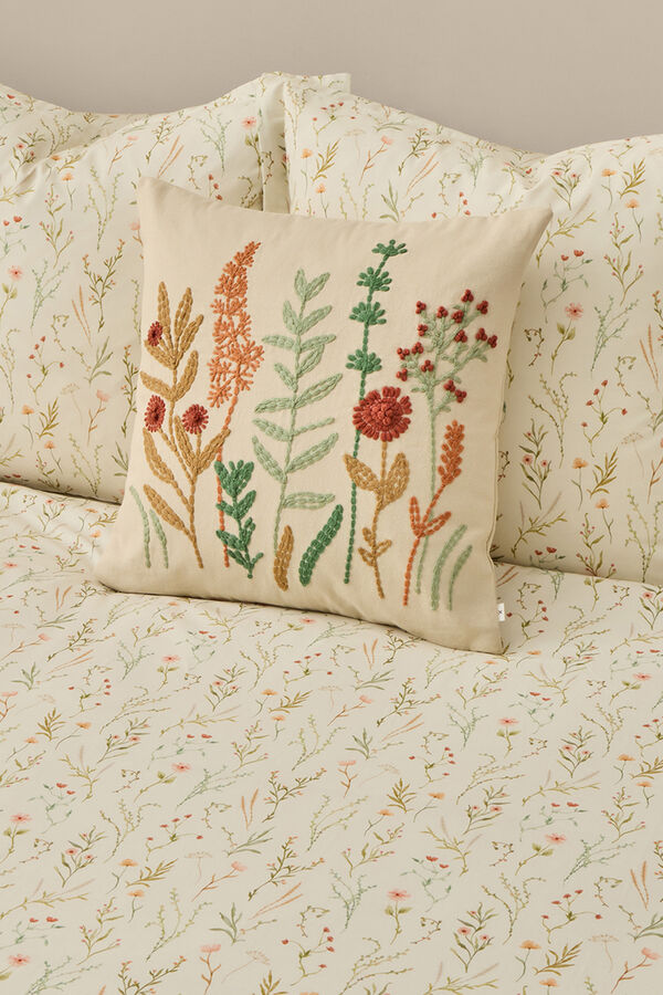 Textura Capa de edredom de cetim estampada branco