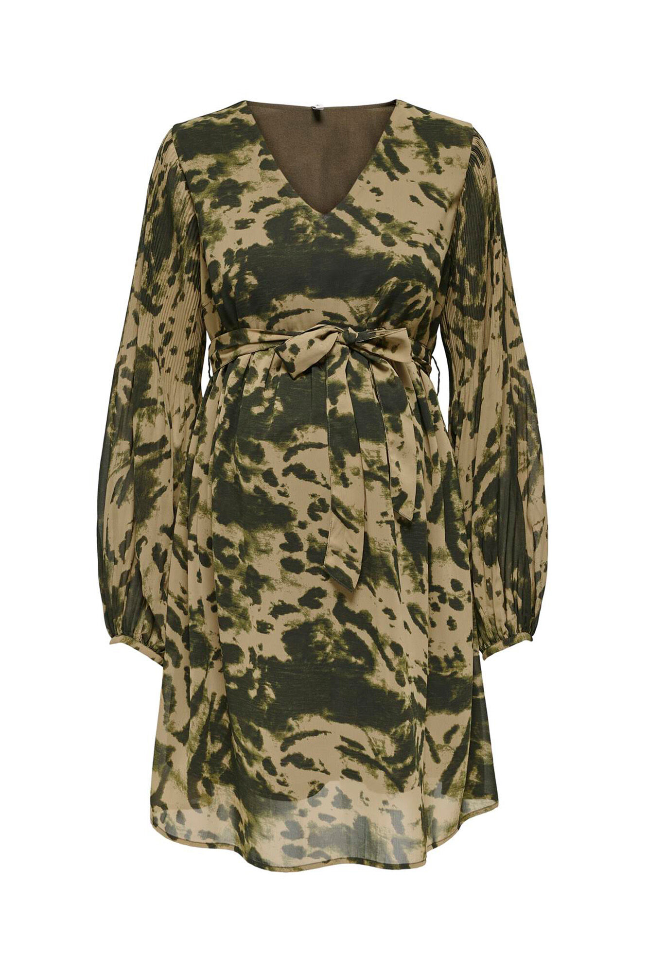 Only Maternity Vestido midi premam&aacute; estampado de manga larga