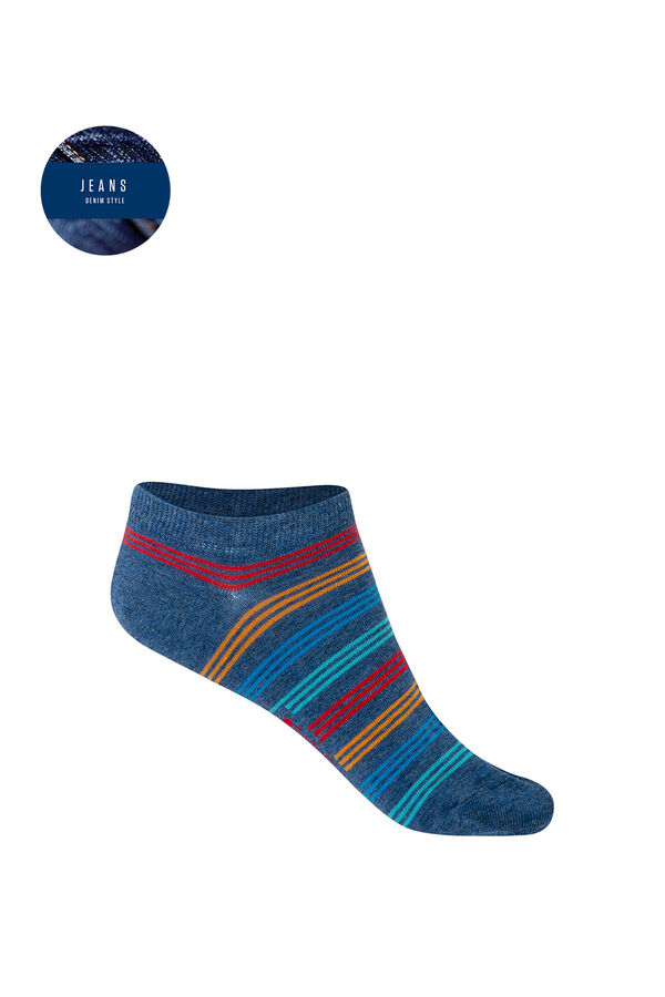 Punto Blanco Pacote de 2 meias estampadas azul