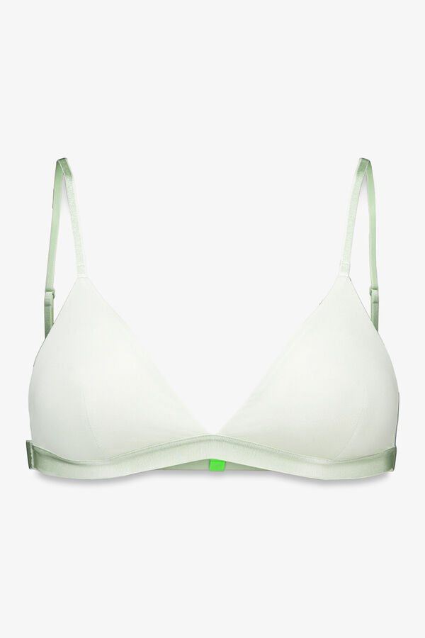 HI&BYE Soutien triangular de microfibra verde com glitter verde