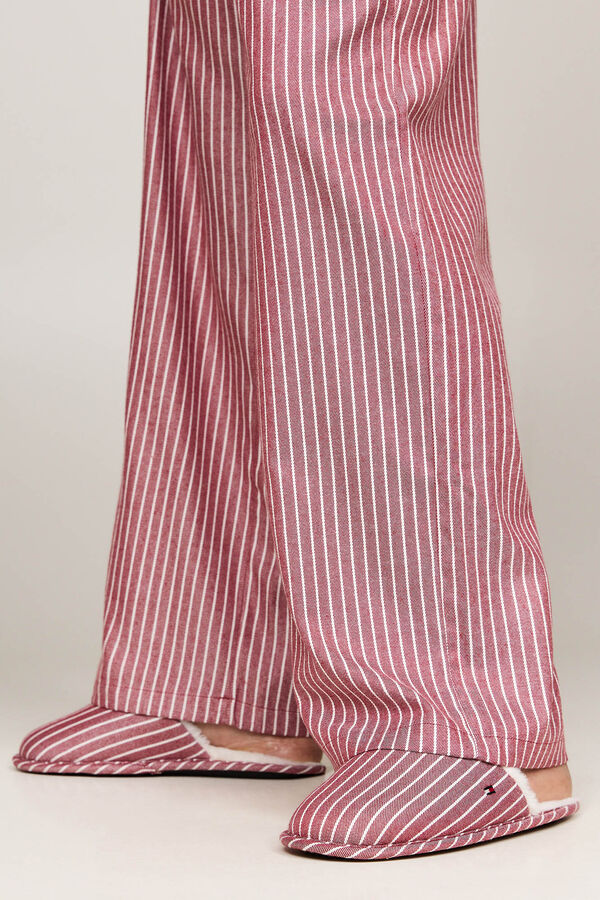 Tommy Jeans TH Conjunto original de pijama e chinelos de quarto estampado