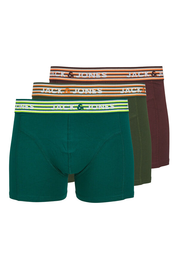 Jack & Jones Pack 3 b&oacute;xers cortos verde