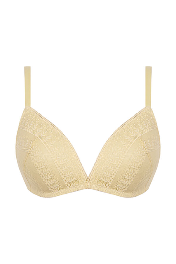 Women'secret Sujetador triangular CHARMING encaje amarillo amarillo