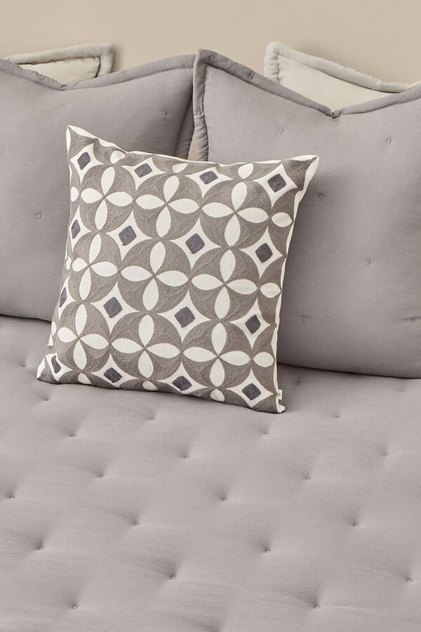 Textura Edred&oacute;n liso reversible puntos gris