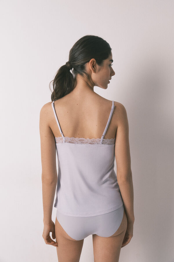 Women'secret Camiseta tirantes punto s&uacute;per suave azul azul