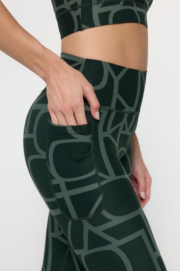 Only Play Leggings de cintura alta y bolsillo lateral turquesa