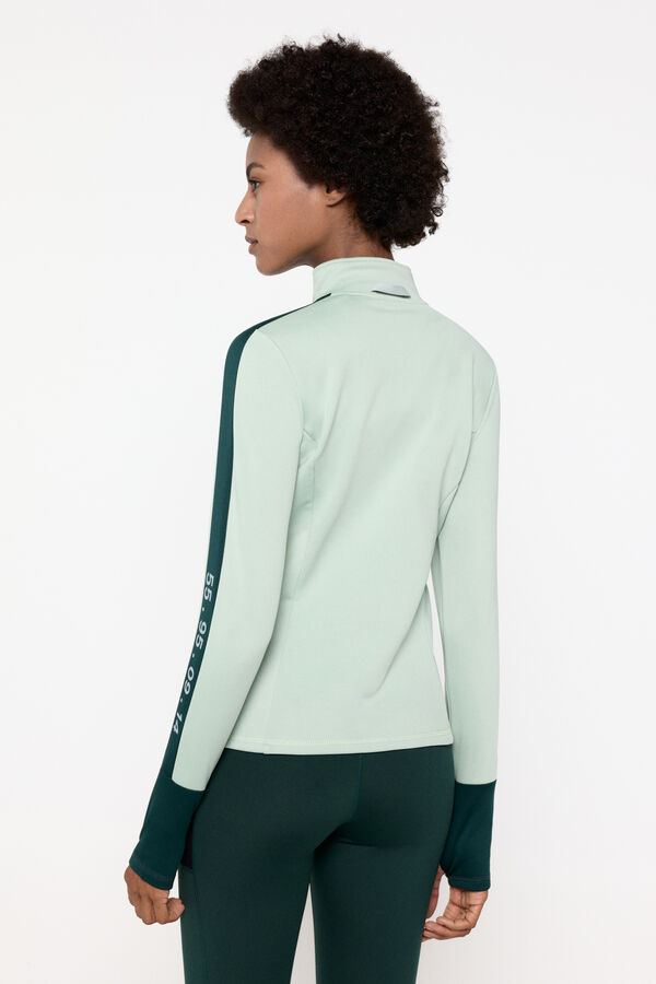 Only Play Chaqueta t&eacute;cnica pu&ntilde;os con abertura turquesa