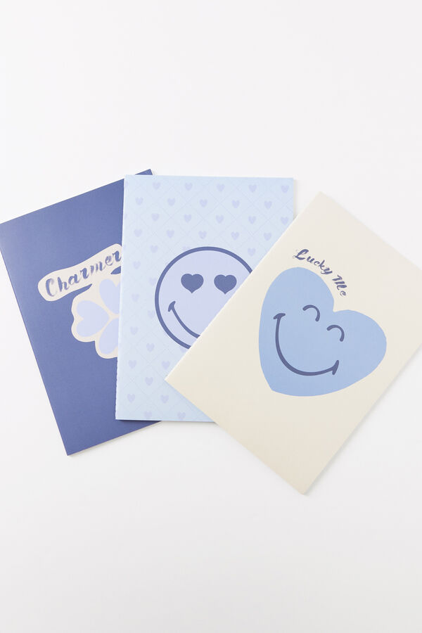 Women'secret Pack 3 libretas azules SmileyWorld&reg; azul