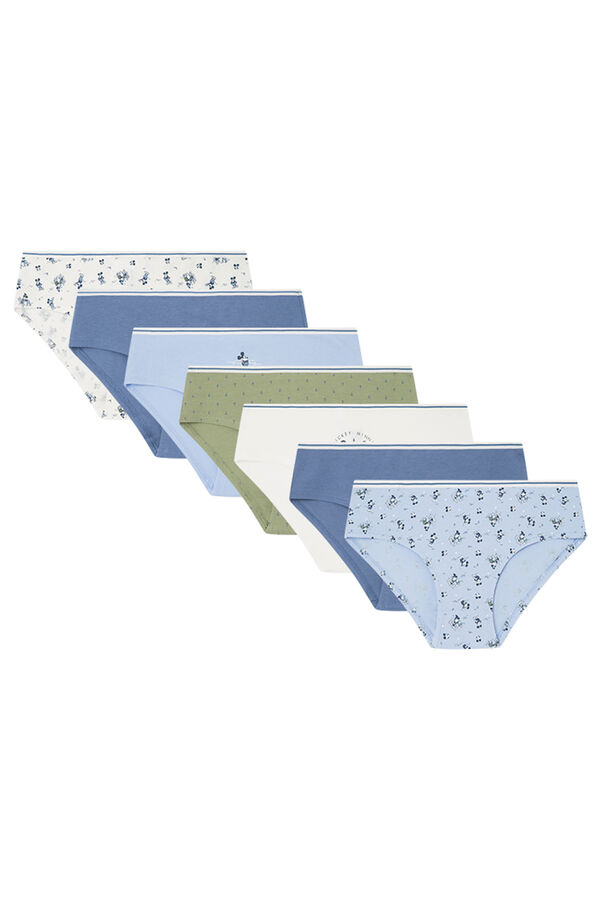 Women'secret Pack 7 cuequinhas largas algod&atilde;o Mickey azul