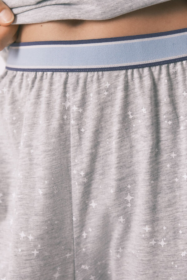 Women'secret Pijama largo algod&oacute;n Hedwig gris  gris