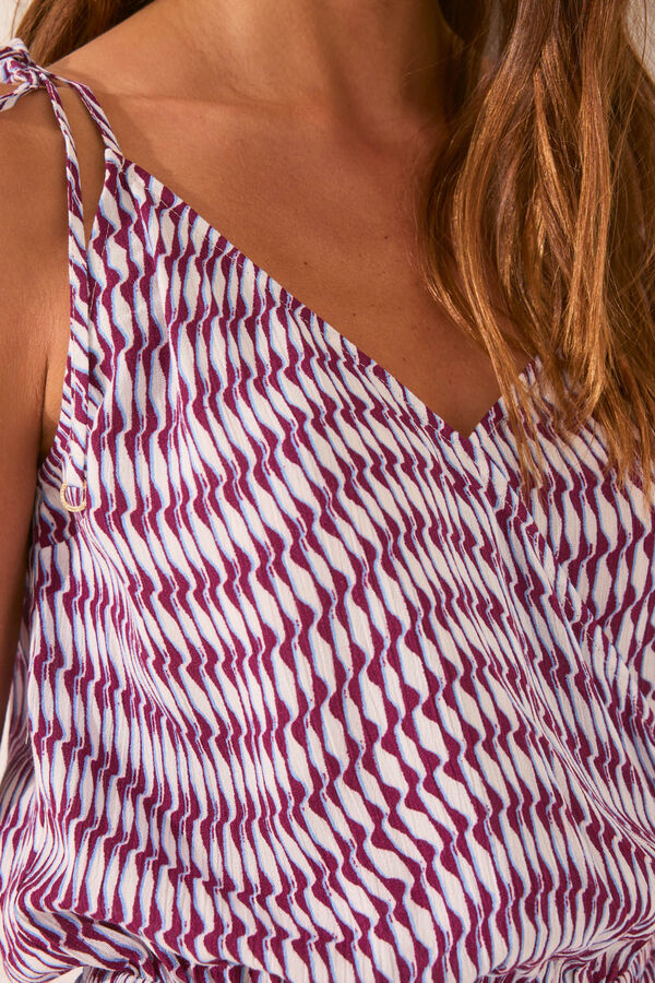 Women'secret Macac&atilde;o curto com estampa &eacute;tnica multicolor estampado