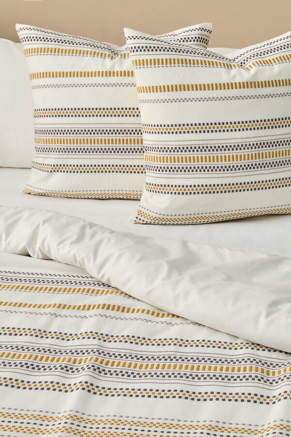 Textura Funda n&oacute;rdica algod&oacute;n Jacquard amarillo