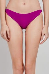 Gisela Cueca de biquíni clássica com detalhe de nó roxo rosa