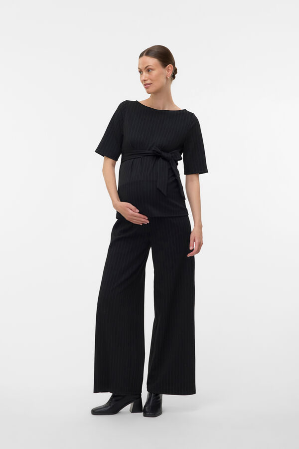 Mamalicious Top de maternity de manga curta preto