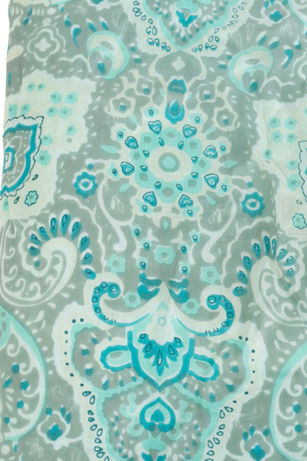 Kbas Pareo de toalha de algod&atilde;o com mala de flores azul