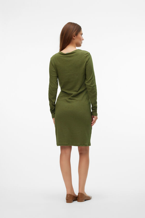 Mamalicious Vestido de manga larga maternity y lactancia verde