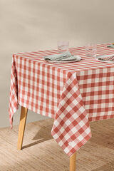 Textura Mantel algod&oacute;n cuadros vichy rojo