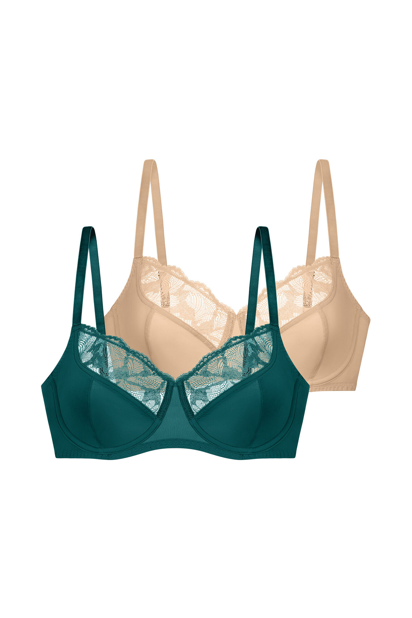 Dorina Pack de 2 suti&atilde;s com aro e sem enchimento