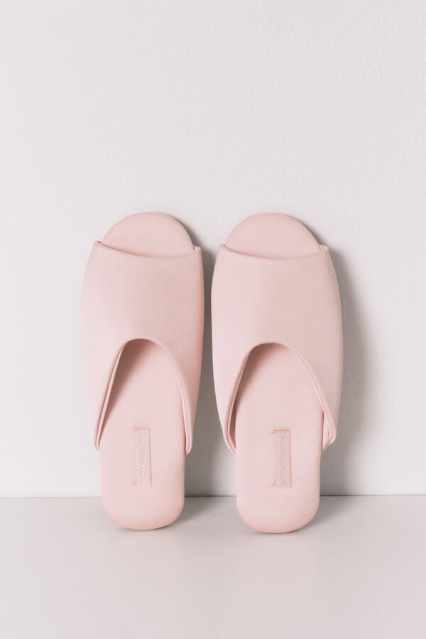 Women'secret Zapatillas casa sat&eacute;n rosa rosa