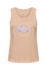 Only Play T-shirt de al&ccedil;as algod&atilde;o rosa