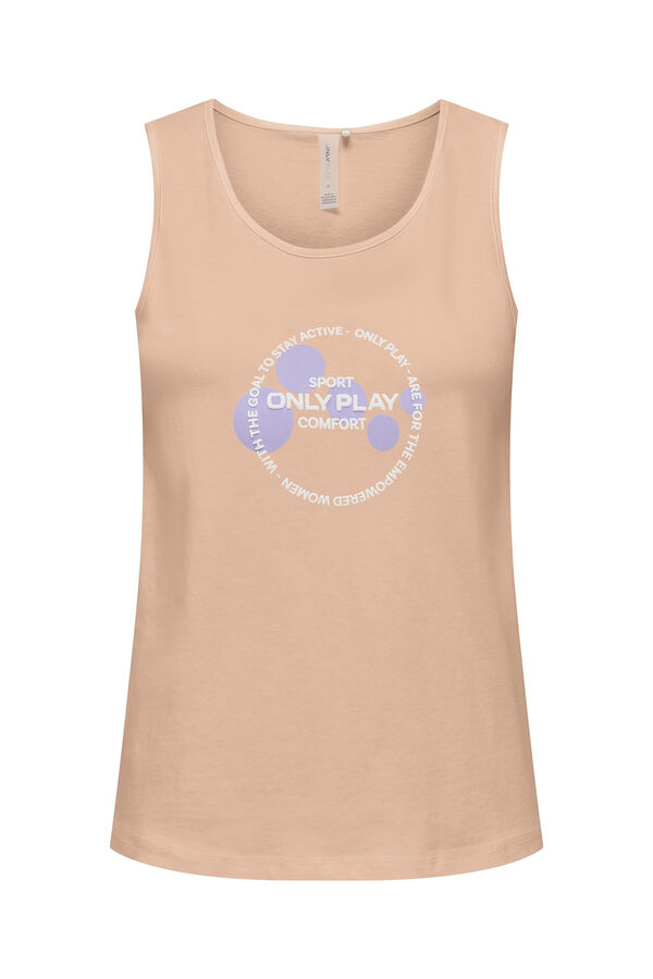 Only Play T-shirt de al&ccedil;as algod&atilde;o rosa