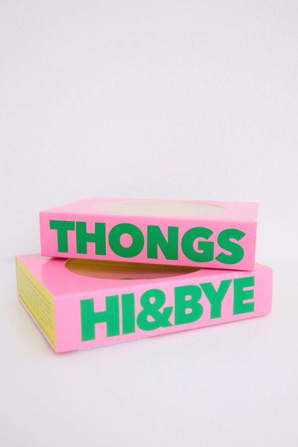 HI&BYE Pack 3 tangas tira rosa, gris, azul blanco