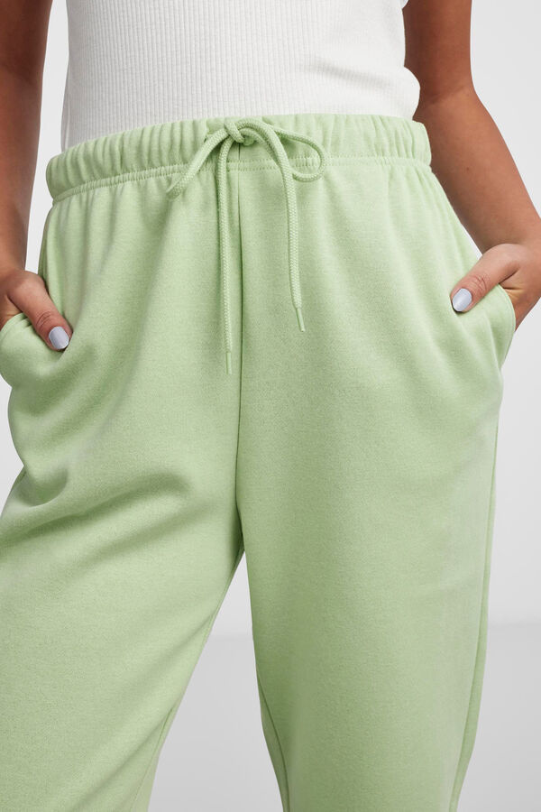 Pieces Pantal&oacute;n largo jogger felpa verde