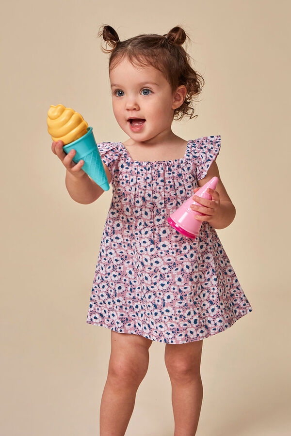 Gocco Vestido Playa Estampado Flores Rosa Medio rosa