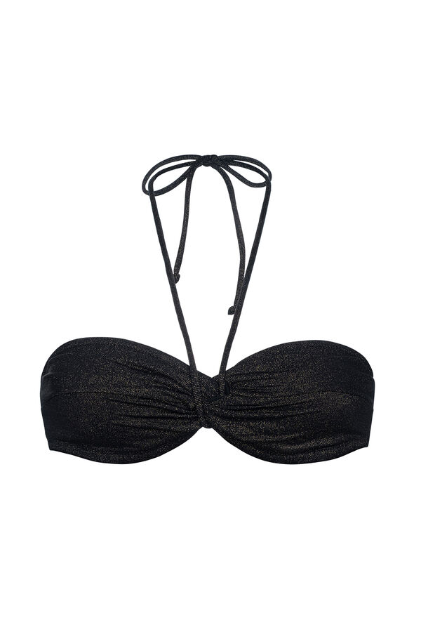 Dorina Top de bikini bandeau lúrex negro negro