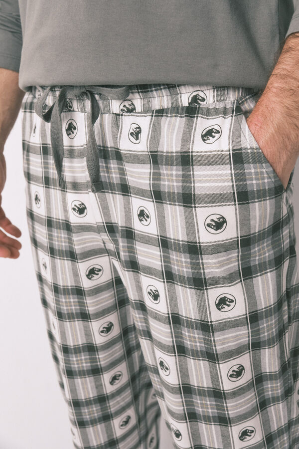 Women'secret Pijama comprido masculino 100% algod&atilde;o "Jurassic World" bege