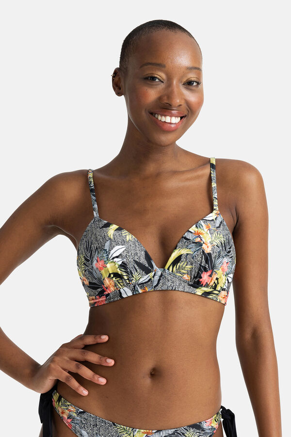Dorina Top de bikini push-up triangular negro