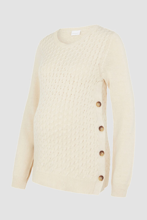 Mamalicious Top de punto fino, doble funci&oacute;n  blanco