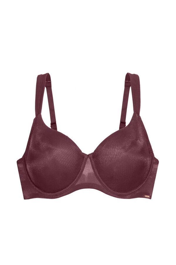 Dorina Sujetador sin relleno de cobertura total Origins Shimmer Mesh rojo